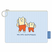 #マインドウエイブ 身辺雑貨 ゴロゴロニャンスケポーチ  サスペブルー 95599