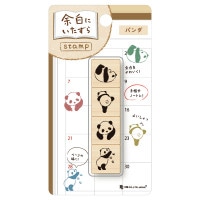 #エヌビー社 印章用品 木製スタンプ･余白にいたずら  パンダ 2047707