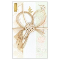 #エヌビー社 祝儀用品 寿中金封 花笑み 白緑Ｂ 5779520