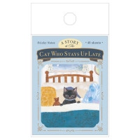 #エヌビー社 付箋 ふせん･RESSA  夜更かし猫 4864403