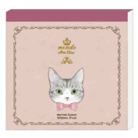 #クローズピン(国内販売のみ） メモ帳 たけいみきmondoメモパッド  シルバータビー MM15828