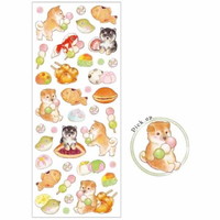 #クローズピン(国内販売のみ） シール たけいみきなごみシール  犬と和菓子 US15852