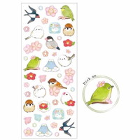 #クローズピン(国内販売のみ） シール たけいみきなごみシール  鳥と花 US15853