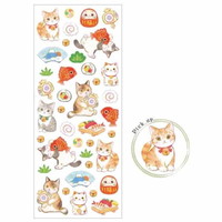 #クローズピン(国内販売のみ） シール たけいみきなごみシール  猫と縁起物 US15854