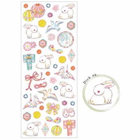 #クローズピン(国内販売のみ） シール たけいみきなごみシール  うさぎと和小物 US15855