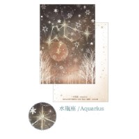#クローズピン ポストカード 12星座ラインストーン付ポストカード  水瓶座 PC16601
