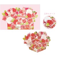 #クローズピン カード レーザーカット・誕生日  バラ GC16656