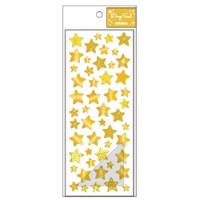 #クローズピン シール ふち箔クリアドロップシール  ゴールドスター US16690