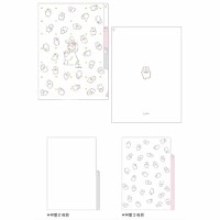 #クローズピン(国内販売のみ） ファイリング用品 Cahoシリーズ3ポケットクリアファイル A5 うさぎ CF16743