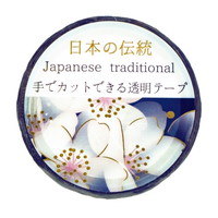 #クローズピン マスキングテープ 日本の伝統シリーズ 透明･3m おぼろ桜 MT16782