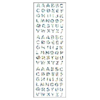 #奥山商会 シール プリズムシール  アルファベット小 シルバー HG155