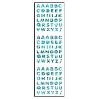 #奥山商会 シール プリズムシール  アルファベット小 ブルー HG157