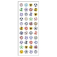 #奥山商会 シール ラメ入りシール(PET)  サッカーボール ZP049