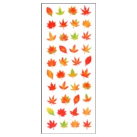 #奥山商会 シール ラメ入りシール(PET)  秋の木の葉 ZP444