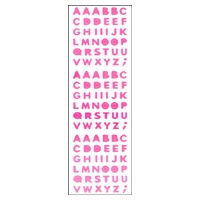 #奥山商会 シール オーロラシール  アルファベットピンク KA152