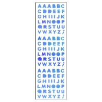 #奥山商会 シール オーロラシール  アルファベット水色 KA157