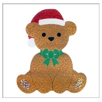 #奥山商会  ラージシール(ホロ)  ベアーサンタ XL033