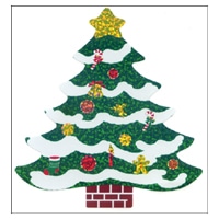 #奥山商会  ラージシール(ホロ)  クリスマスツリー XL070