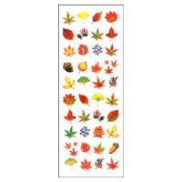 #奥山商会 シール ラメ入りシール  紅葉銀杏木の実 CR240