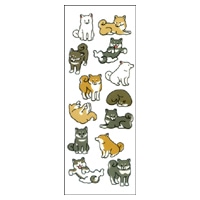 #奥山商会 シール ラメ入りシール  柴犬 CR330