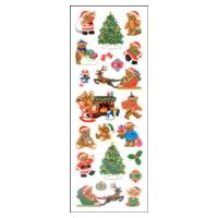 #奥山商会  ラメ入りシール  ベアーサンタ HR456