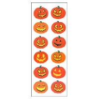 #奥山商会  ラメ入りシール  パンプキン2列 CR486