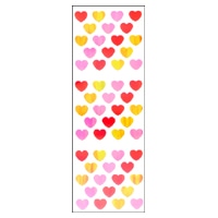 #奥山商会 シール オーロラシール  ハート赤黄ピンク 4列,3列 AU421