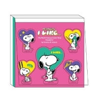 #スクエア(国内販売のみ） メモ帳 PEANUTS･スクエアメモ シール付 ピンク PA26-3