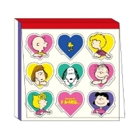 #スクエア(国内販売のみ） メモ帳 PEANUTS･スクエアメモ シール付 アイボリー PA26-5