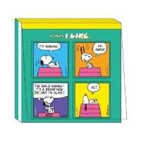 #スクエア(国内販売のみ） メモ帳 PEANUTS･スクエアメモ シール付 緑 PA26-7