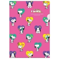 #スクエア(国内販売のみ） PEANUTS･クリアファイル A4 ピンク PA26-21