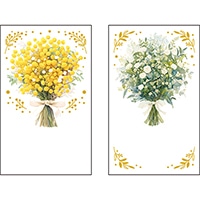 #パインブック レター トレぺミニカード･フラワー  イエロー s603014