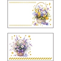 #パインブック レター トレぺミニカード･フラワー  パープル s603016