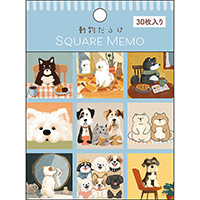 #パインブック メモ帳 ましかくメモ･動物だらけ  いぬ s611012