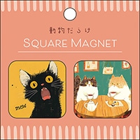 #パインブック 事務小物 缶マグネット･動物だらけ  ねこＡ k604011