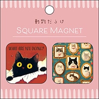#パインブック 事務小物 缶マグネット･動物だらけ  ねこＢ　 k604012