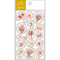 #パインブック シール トレペシール･フラワー  ピンク t607011