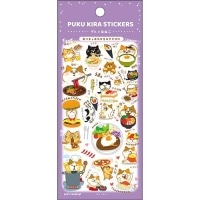 #パインブック シール ぷくキラシール  ねこグルメ 623011