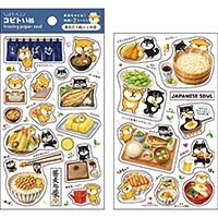 #パインブック シール コビトシール  柴いぬ・和食 t701113
