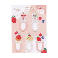 #古川紙工  クリアクリップ　イチゴパフェ   QC01