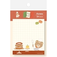 #古川紙工 付箋 付箋･イタリア  デザートくま QF255