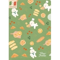 #古川紙工 ファイリング用品. クリアファイル･イタリア A5 パンわんこ QE177