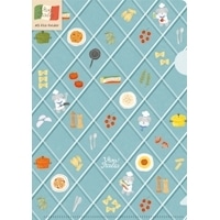 #古川紙工 ファイリング用品. クリアファイル･イタリア A5 パスタわんこ QE180