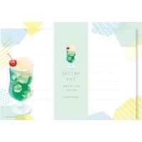#古川紙工 レター レターセット  メロンクリームソーダ LT764