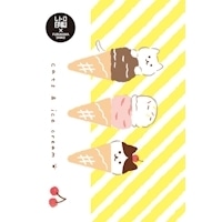#古川紙工 カード レトロ印刷ポストカード  アイスとねこ HJ104