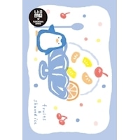 #古川紙工 カード レトロ印刷ポストカード  かきごおりとペンギン HJ105