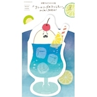 #古川紙工 レター ダイカットソーダレター  ブルーソーダあざらし LT775