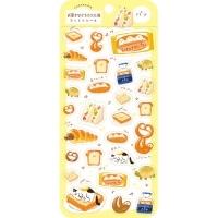 #古川紙工 シール お菓子などうぶつ工房ぷっくりシールシート　パン QS395