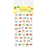 #古川紙工(国内販売のみ） シール 透明シールシート 小 アニマル QS403