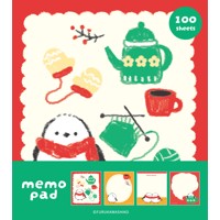 #古川紙工 メモ帳 メモパッド ４design･100Sheet 毛糸とことり LM478